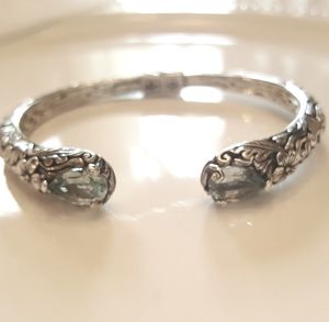 Blue topaz cuff bracelet